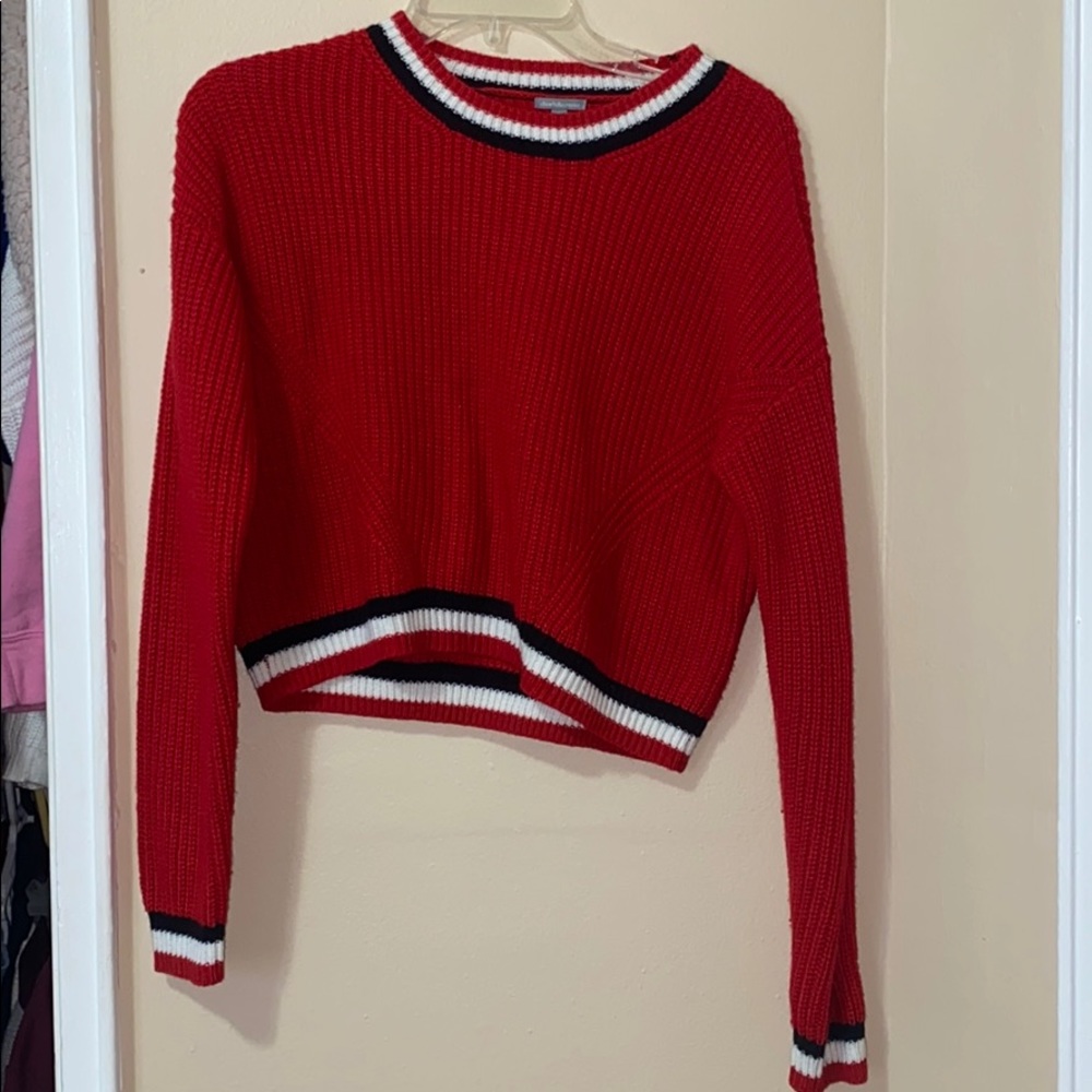 Charlotte Russe Cropped Red Sweater